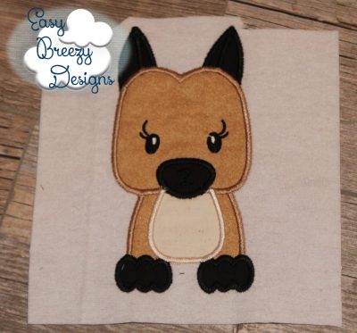 Doberman Pinscher Applique Design - Min Pin - Machine Embroidery Files - Digital Download - Image 2