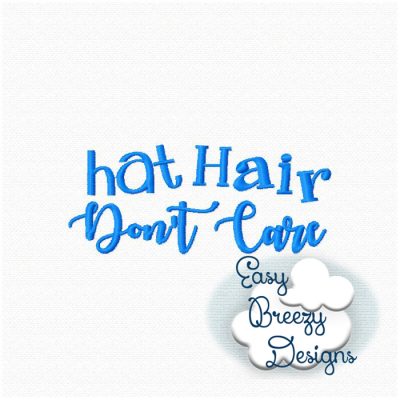 Messy Hair Embroidery Design, Hat Hair Embroidery Design, Boat Hair Embroidery Design, Mom Hair Embroidery Design - Machine Embroidery Files - Image 4