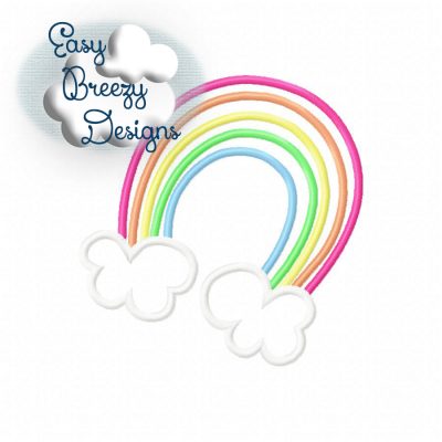 Rainbow Love Applique Embroidery Design, Over the Rainbow Embroidery Design - Machine Embroidery Files - Image 2