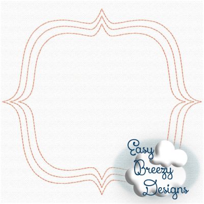 Frame Set, Sketch Embroidery Design, Vintage Look Frame Embroidery Designs, Swirly Sparkle Frame,  FRAMES ONLY - No Alphabet - Digital Download File - Image 3