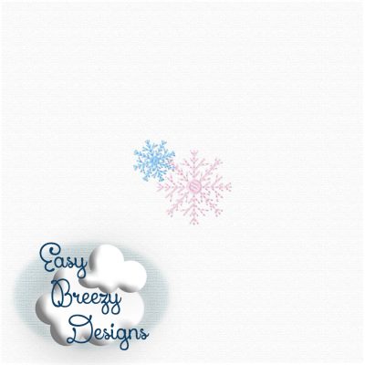 Snowflakes Embroidery Design Add-On , Falling Snow Embroidery Design - Digital Download - Image 2