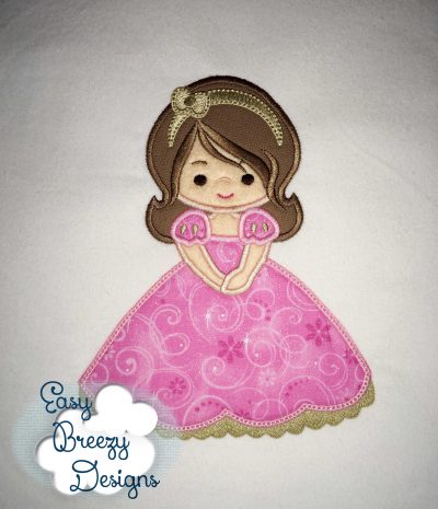 Princess 1 Applique Design, Princess Life, Fairy Tale Applique Design - Embroidery File - Digital Download File - Image 3