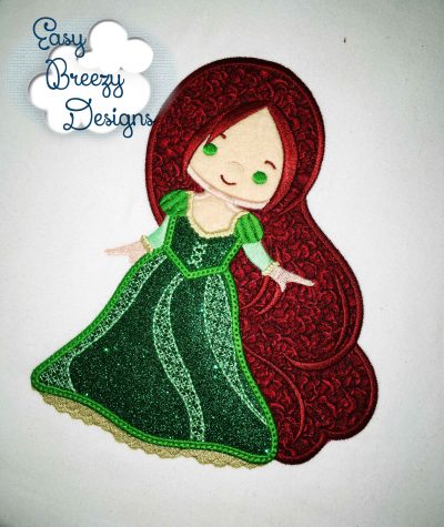 Princess 2 Applique Design, Princess Life, Fairy Tale Applique Design - Embroidery File - Digital Download File - Image 2