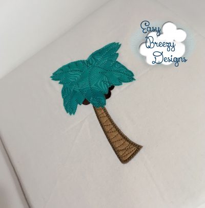 Raggy Palm Tree Applique Embroidery Design - Machine Embroidery Files - Image 3