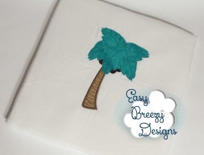 Raggy Palm Tree Applique Embroidery Design - Machine Embroidery Files - Image 2