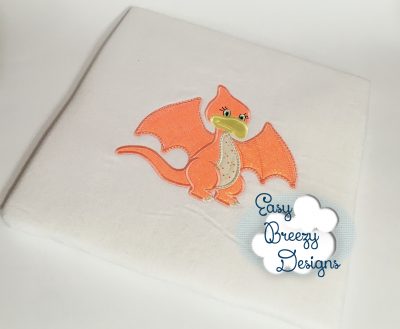 Dino Pterodactyl Applique Embroidery Design - Machine Embroidery Files - Image 3