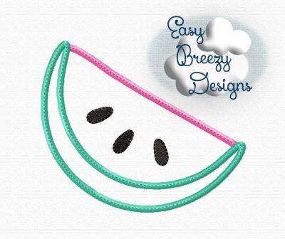 Watermelon Applique Design, Glamping, Cookout Applique Design - Machine Embroidery Files - Digital Download - Image 2