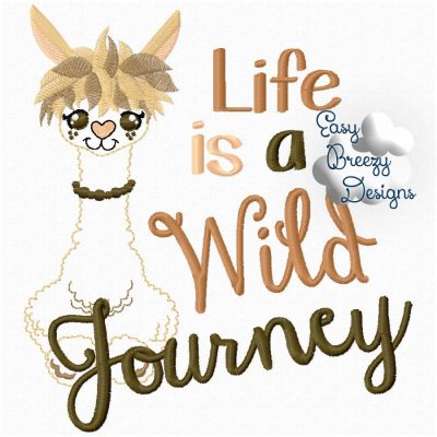 JUST BE - Be Adventurous Llama Embroidery Design Set - Digital Download Zip Files - Image 9