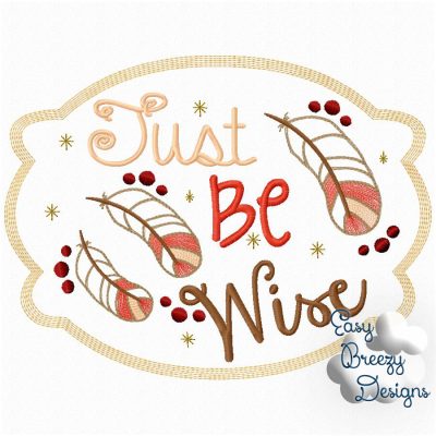 JUST BE - Be Wise Owl Embroidery Design Set - Digital Download Zip Files - Image 13