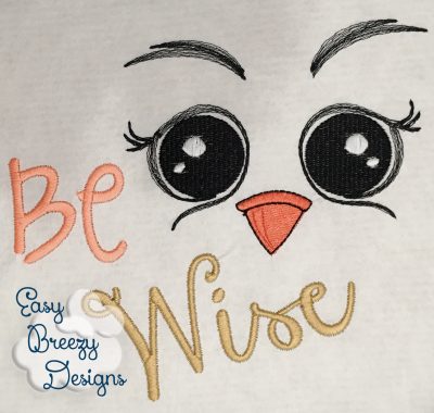 JUST BE - Be Wise Owl Embroidery Design Set - Digital Download Zip Files - Image 8