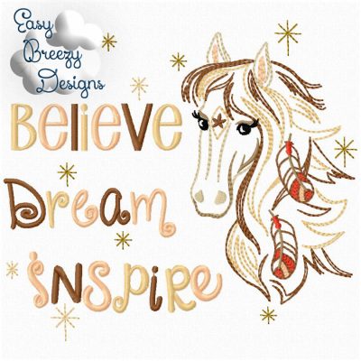 JUST BE - Be Wild Horse Embroidery Design Set - Digital Download Zip Files - Image 13