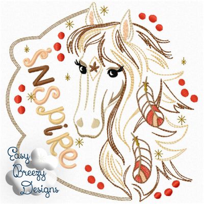 JUST BE - Be Wild Horse Embroidery Design Set - Digital Download Zip Files - Image 10