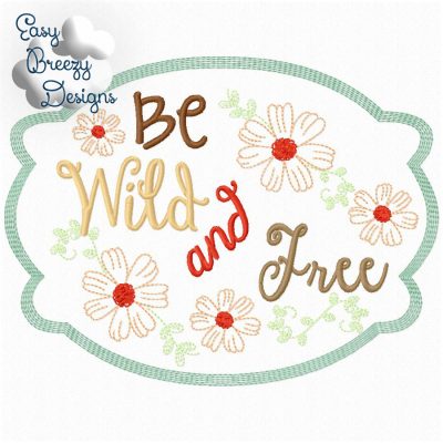 JUST BE - Be Wild Horse Embroidery Design Set - Digital Download Zip Files - Image 9