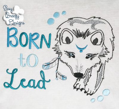 JUST BE - Be a Leader Wolf Embroidery Design Set - Digital Download Zip Files - Image 2