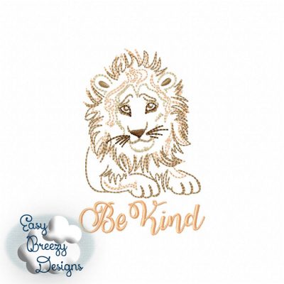 JUST BE - Be Kind Lion Embroidery Design Set - Digital Download Zip Files - Image 7