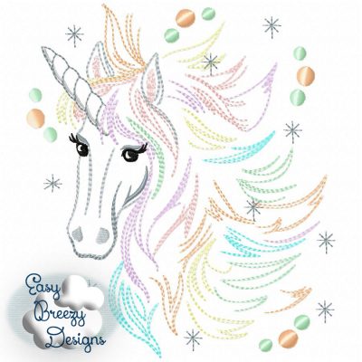 Magical Unicorn Small Embroidery Design Set - Digital Download Zip Files - Image 5