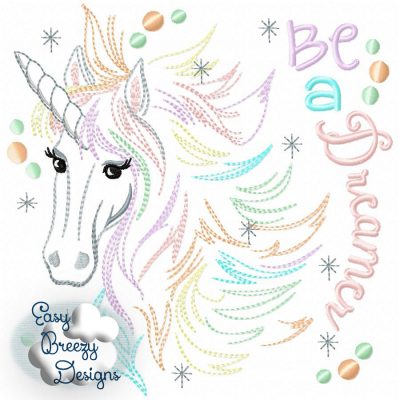 Magical Unicorn Small Embroidery Design Set - Digital Download Zip Files - Image 3