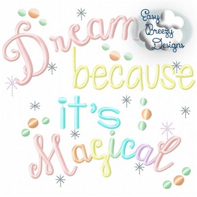 JUST BE - Be Magical Unicorn Embroidery Design Set - Digital Download Zip Files - Image 6