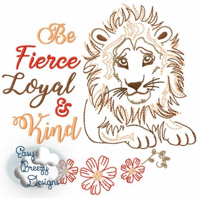 JUST BE - Be Kind Lion Embroidery Design Set - Digital Download Zip Files - Image 5