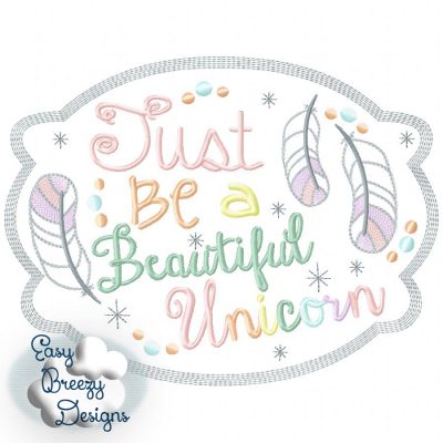 JUST BE - Be Magical Unicorn Embroidery Design Set - Digital Download Zip Files - Image 9