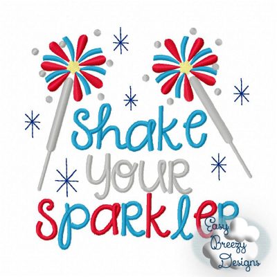 Sparklers Applique Design File - Digital Download Files - Image 2