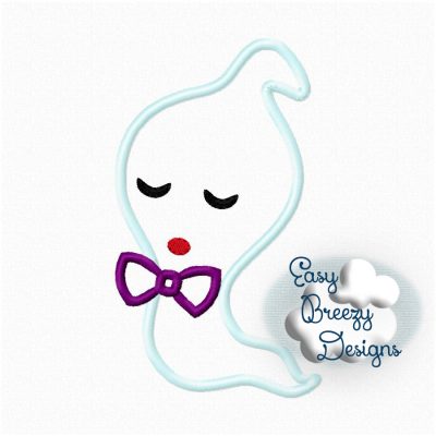 ghostly boo, little bow tie ghost