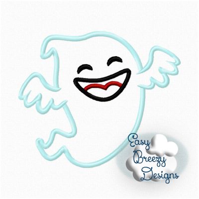 laughing ghost applique mock up