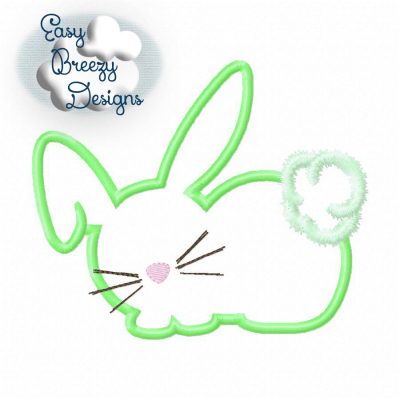 Cuddle Bunny Silhouette Applique Embroidery Design, Floppy Ear, Easter Applique - Machine Embroidery Files - Image 4