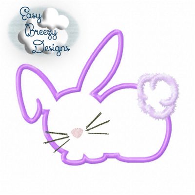 Cuddle Bunny Silhouette Applique Embroidery Design, Floppy Ear, Easter Applique - Machine Embroidery Files - Image 2