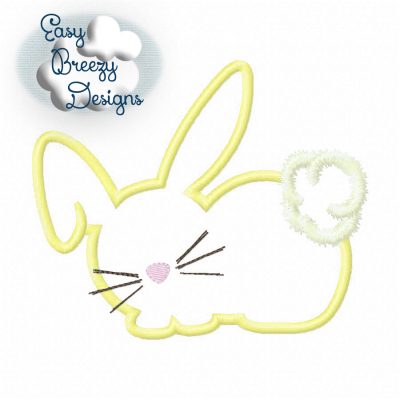 Cuddle Bunny Silhouette Applique Embroidery Design, Floppy Ear, Easter Applique - Machine Embroidery Files - Image 3