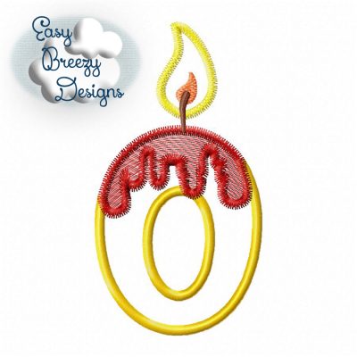 Melting Birthday Candles, Melting Number Set Applique Files - Machine Embroidery Files - Digital Download - Image 2