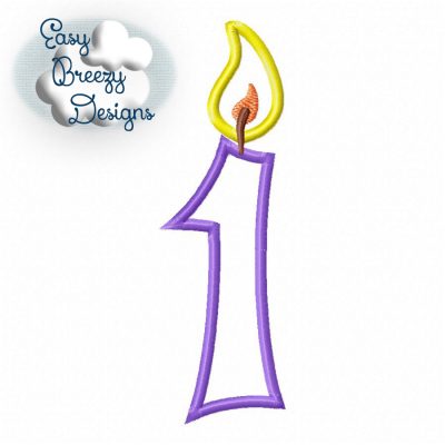 Birthday Candles, Birthday Number Set Applique Files - Machine Embroidery Files - Digital Download - Image 3