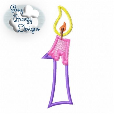 Melting Birthday Candles, Melting Number Set Applique Files - Machine Embroidery Files - Digital Download - Image 3