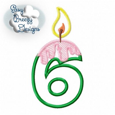 Melting Birthday Candles, Melting Number Set Applique Files - Machine Embroidery Files - Digital Download - Image 8