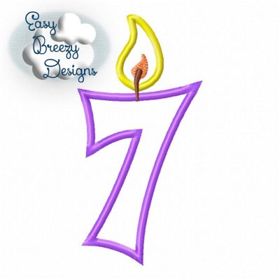 Birthday Candles, Birthday Number Set Applique Files - Machine Embroidery Files - Digital Download - Image 9