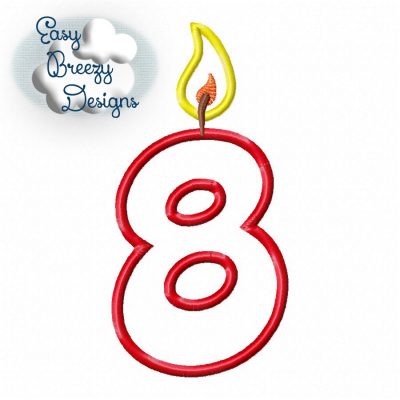 Birthday Candles, Birthday Number Set Applique Files - Machine Embroidery Files - Digital Download - Image 10