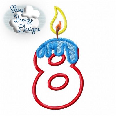 Melting Birthday Candles, Melting Number Set Applique Files - Machine Embroidery Files - Digital Download - Image 10