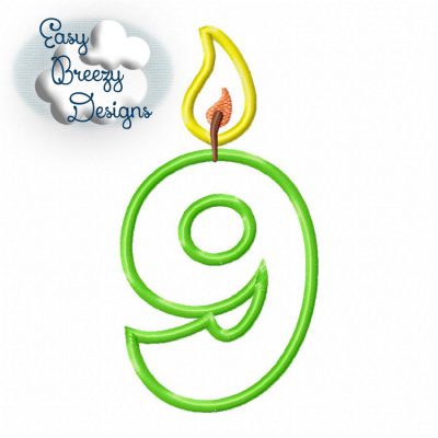 Birthday Candles, Birthday Number Set Applique Files - Machine Embroidery Files - Digital Download - Image 11