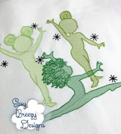 Three Gymnasts , Gymnastics Embroidery Design - Machine Embroidery Files - Digital Download - Image 2