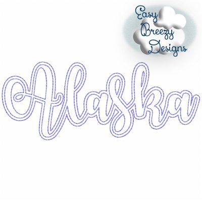 Bundle UC States - 50 Uppercase/Capitalized Script State Names Applique, State Name Raggy Applique, Uppercase State in Script, State Home Design Download – Digital Download Machine Embroidery File - Image 3