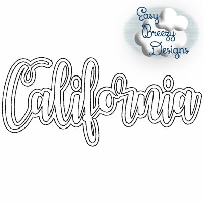 Bundle UC States - 50 Uppercase/Capitalized Script State Names Applique, State Name Raggy Applique, Uppercase State in Script, State Home Design Download – Digital Download Machine Embroidery File - Image 6