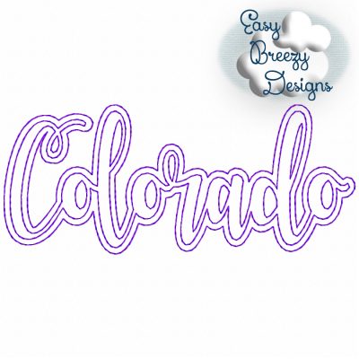 Bundle UC States - 50 Uppercase/Capitalized Script State Names Applique, State Name Raggy Applique, Uppercase State in Script, State Home Design Download – Digital Download Machine Embroidery File - Image 7