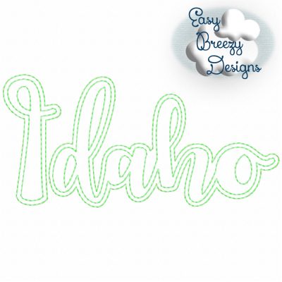 Bundle UC States - 50 Uppercase/Capitalized Script State Names Applique, State Name Raggy Applique, Uppercase State in Script, State Home Design Download – Digital Download Machine Embroidery File - Image 13