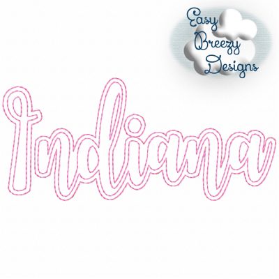 Bundle UC States - 50 Uppercase/Capitalized Script State Names Applique, State Name Raggy Applique, Uppercase State in Script, State Home Design Download – Digital Download Machine Embroidery File - Image 15