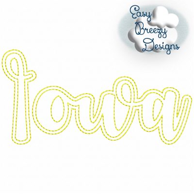 Bundle UC States - 50 Uppercase/Capitalized Script State Names Applique, State Name Raggy Applique, Uppercase State in Script, State Home Design Download – Digital Download Machine Embroidery File - Image 16