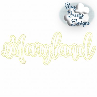 Bundle UC States - 50 Uppercase/Capitalized Script State Names Applique, State Name Raggy Applique, Uppercase State in Script, State Home Design Download – Digital Download Machine Embroidery File - Image 21