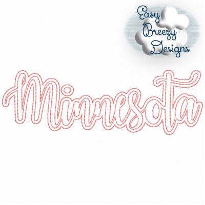 Bundle UC States - 50 Uppercase/Capitalized Script State Names Applique, State Name Raggy Applique, Uppercase State in Script, State Home Design Download – Digital Download Machine Embroidery File - Image 24