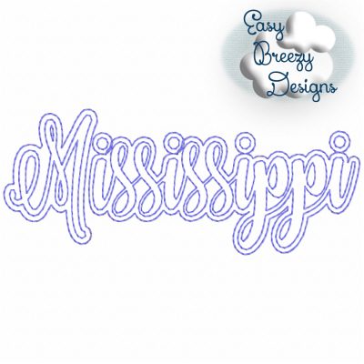 Bundle UC States - 50 Uppercase/Capitalized Script State Names Applique, State Name Raggy Applique, Uppercase State in Script, State Home Design Download – Digital Download Machine Embroidery File - Image 25