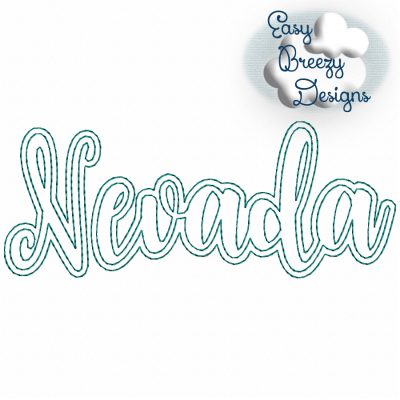 Bundle UC States - 50 Uppercase/Capitalized Script State Names Applique, State Name Raggy Applique, Uppercase State in Script, State Home Design Download – Digital Download Machine Embroidery File - Image 29