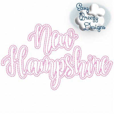 Bundle UC States - 50 Uppercase/Capitalized Script State Names Applique, State Name Raggy Applique, Uppercase State in Script, State Home Design Download – Digital Download Machine Embroidery File - Image 30